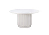 TOV-D44174 Kali 55 Inch White Round Dining Table