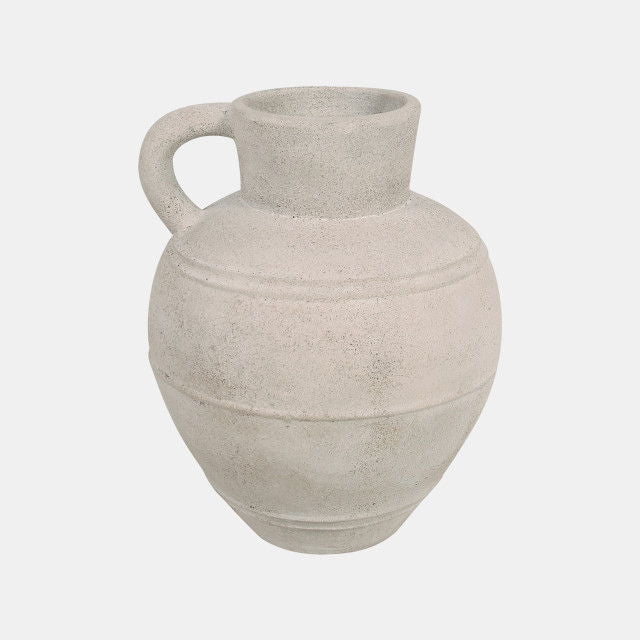 Jug Vase With Handle - Ivory