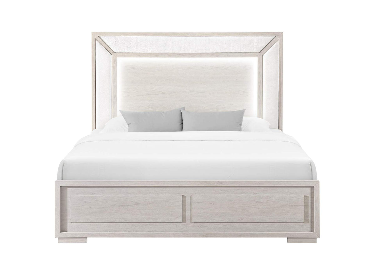 CLARA-BEIGE-FB_W_LED CLARA BEIGE FULL BED WITH LED