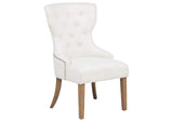 Baney Fabric Upholstered Dining Side Chair Beige and Rustic Honey