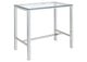 104873 Tolbert Rectangular 47-inch Glass Top Pub Bar Table Chrome