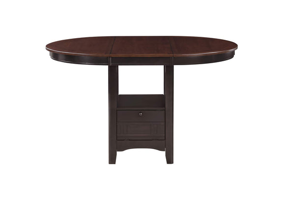 105278 Lavon Oval 60-inch Counter Height Extension Dining Table Chestnut