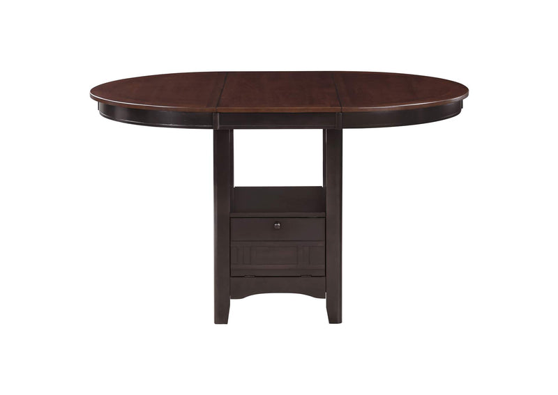 105278 Lavon Oval 60-inch Counter Height Extension Dining Table Chestnut