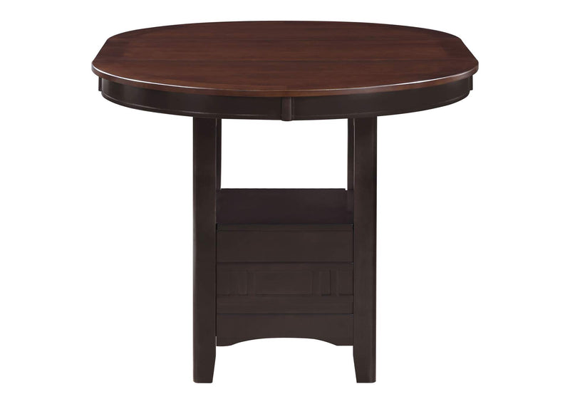 105278 Lavon Oval 60-inch Counter Height Extension Dining Table Chestnut