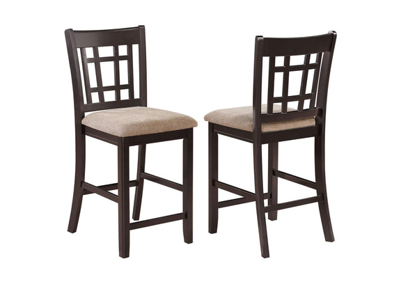 105279 Lavon Wood Counter Height Dining Chair Tan and Espresso (Set of 2)