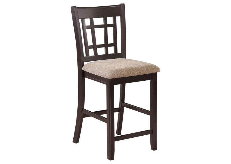 105279 Lavon Wood Counter Height Dining Chair Tan and Espresso (Set of 2)