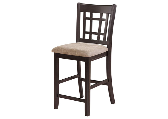 105279 Lavon Wood Counter Height Dining Chair Tan and Espresso (Set of 2)