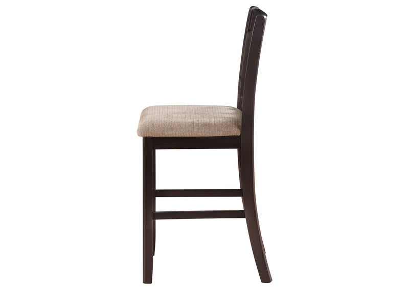 105279 Lavon Wood Counter Height Dining Chair Tan and Espresso (Set of 2)