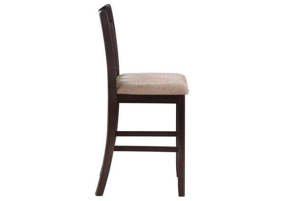 105279 Lavon Wood Counter Height Dining Chair Tan and Espresso (Set of 2)
