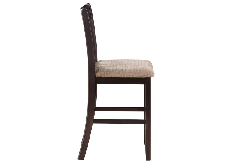 105279 Lavon Wood Counter Height Dining Chair Tan and Espresso (Set of 2)