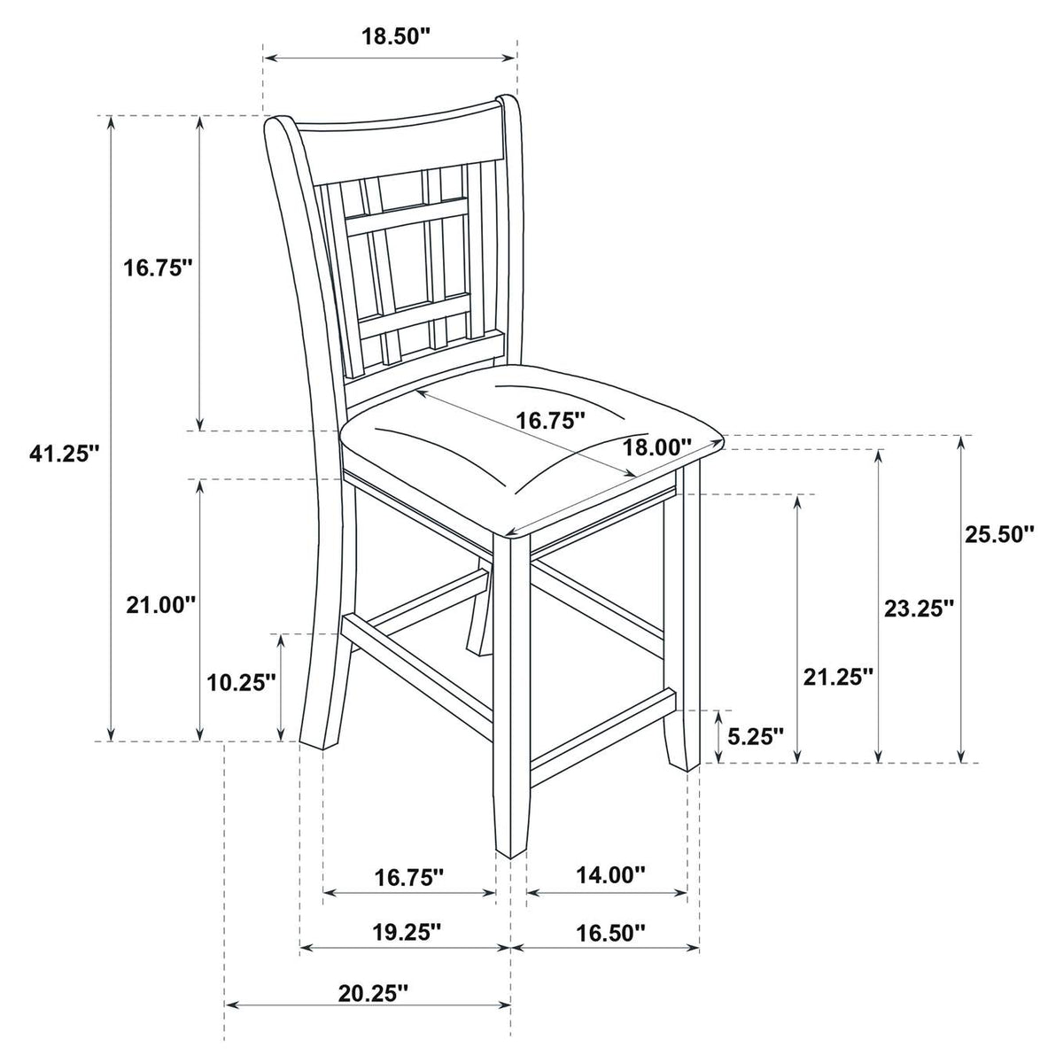 105279 Lavon Wood Counter Height Dining Chair Tan and Espresso (Set of 2)