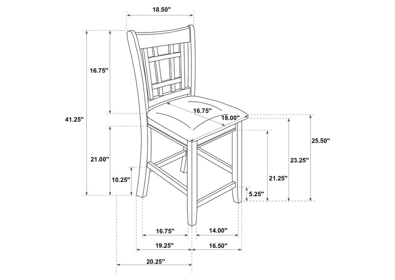 105279 Lavon Wood Counter Height Dining Chair Tan and Espresso (Set of 2)