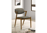 105352 Malone Padded Wood Dining Arm Chair Dark Walnut (Set of 2)