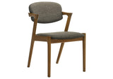 105352 Malone Padded Wood Dining Arm Chair Dark Walnut (Set of 2)