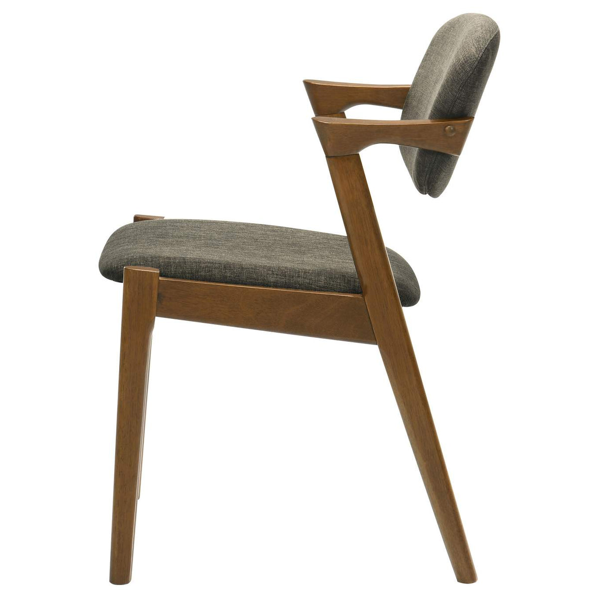 105352 Malone Padded Wood Dining Arm Chair Dark Walnut (Set of 2)