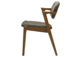 105352 Malone Padded Wood Dining Arm Chair Dark Walnut (Set of 2)