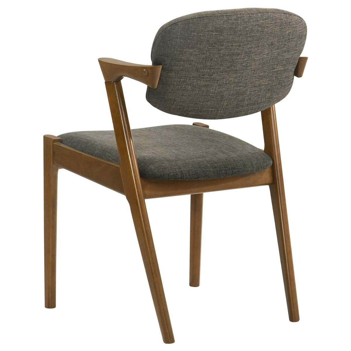 105352 Malone Padded Wood Dining Arm Chair Dark Walnut (Set of 2)