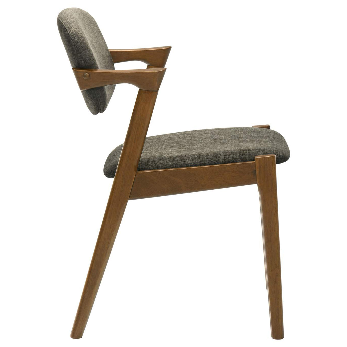105352 Malone Padded Wood Dining Arm Chair Dark Walnut (Set of 2)