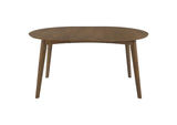 105361-S5 Jedda 5-piece Oval Dining Table Set Dark Walnut