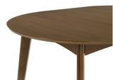 105361-S5 Jedda 5-piece Oval Dining Table Set Dark Walnut