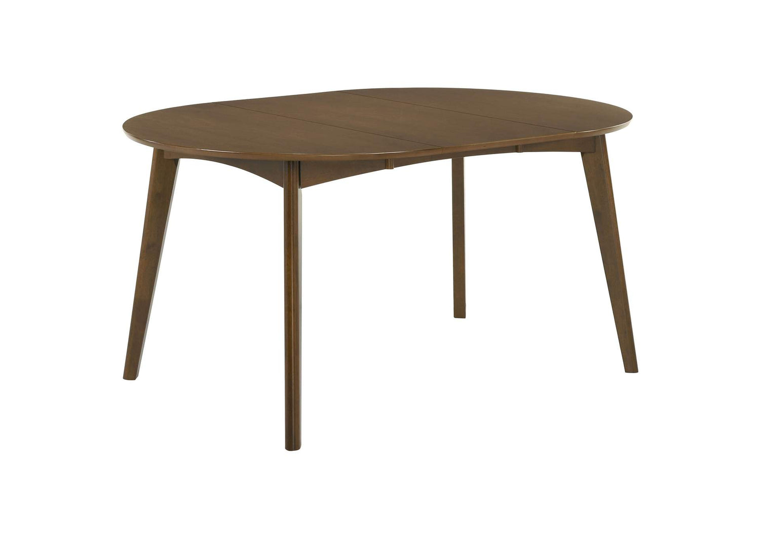 105361 Jedda Oval 60-inch Extension Leaf Dining Table Dark Walnut
