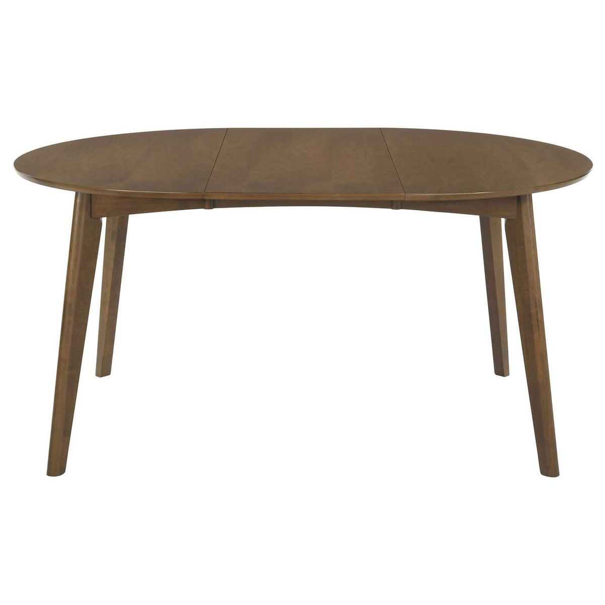105361 Jedda Oval 60-inch Extension Leaf Dining Table Dark Walnut