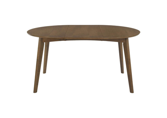 105361 Jedda Oval 60-inch Extension Leaf Dining Table Dark Walnut