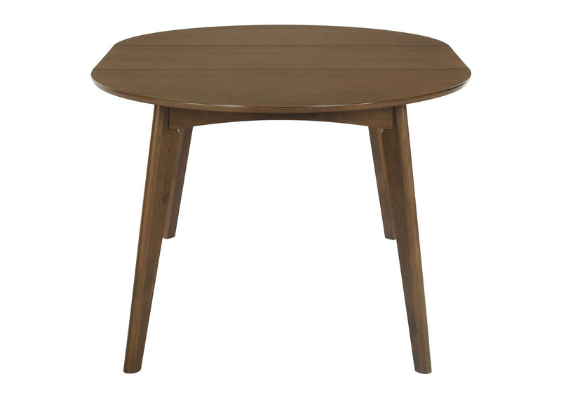 105361 Jedda Oval 60-inch Extension Leaf Dining Table Dark Walnut