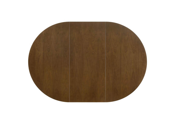 105361 Jedda Oval 60-inch Extension Leaf Dining Table Dark Walnut