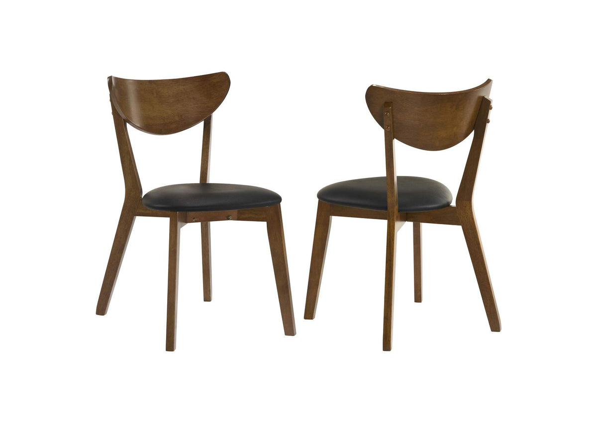 105362 Jedda Wood Dining Side Chair Dark Walnut (Set of 2)