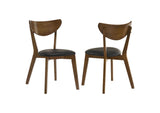 105362 Jedda Wood Dining Side Chair Dark Walnut (Set of 2)