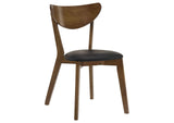 105362 Jedda Wood Dining Side Chair Dark Walnut (Set of 2)