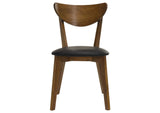 105362 Jedda Wood Dining Side Chair Dark Walnut (Set of 2)