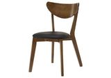 105362 Jedda Wood Dining Side Chair Dark Walnut (Set of 2)