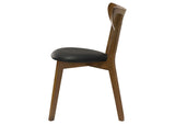 105362 Jedda Wood Dining Side Chair Dark Walnut (Set of 2)