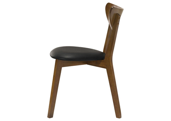 105362 Jedda Wood Dining Side Chair Dark Walnut (Set of 2)