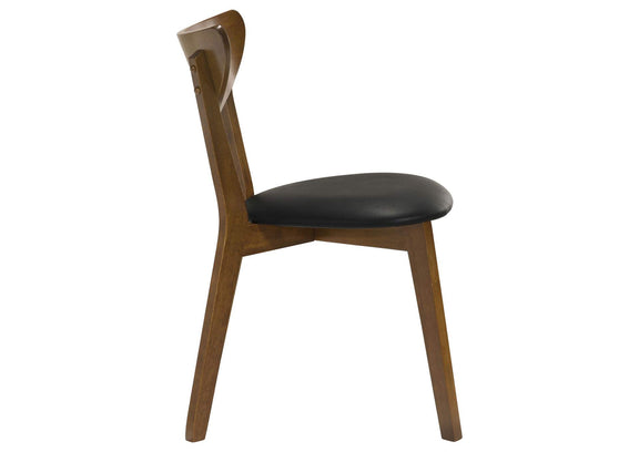 105362 Jedda Wood Dining Side Chair Dark Walnut (Set of 2)