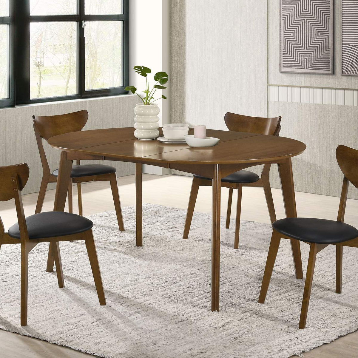 105362 Jedda Wood Dining Side Chair Dark Walnut (Set of 2)