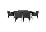 106251-S7 Catherine 7-piece Rectangular Dining Table Set Black