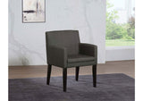 106252 Catherine Upholstered Dining Arm Chair Grey (Set of 2)