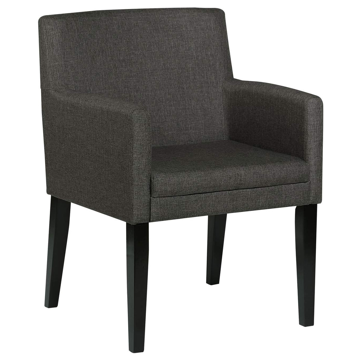 106252 Catherine Upholstered Dining Arm Chair Grey (Set of 2)