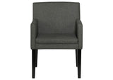 106252 Catherine Upholstered Dining Arm Chair Grey (Set of 2)