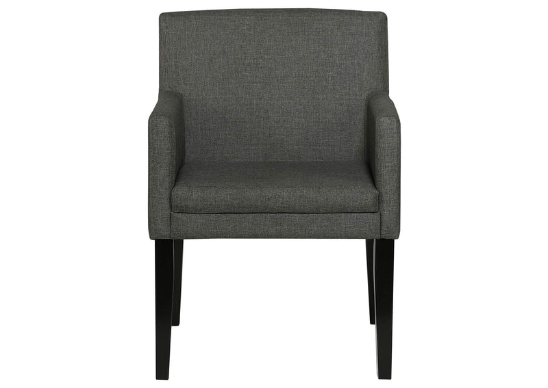 106252 Catherine Upholstered Dining Arm Chair Grey (Set of 2)