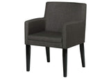 106252 Catherine Upholstered Dining Arm Chair Grey (Set of 2)