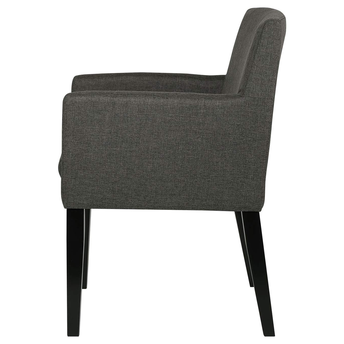 106252 Catherine Upholstered Dining Arm Chair Grey (Set of 2)