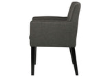 106252 Catherine Upholstered Dining Arm Chair Grey (Set of 2)