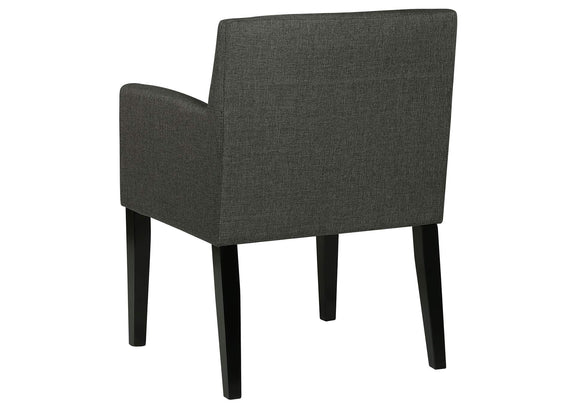 106252 Catherine Upholstered Dining Arm Chair Grey (Set of 2)