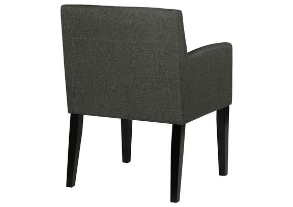 106252 Catherine Upholstered Dining Arm Chair Grey (Set of 2)