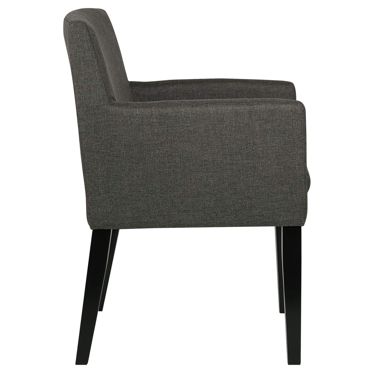 106252 Catherine Upholstered Dining Arm Chair Grey (Set of 2)