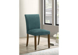 106377 Paxton Upholstered Dining Side Chair Teal Blue (Set of 2)